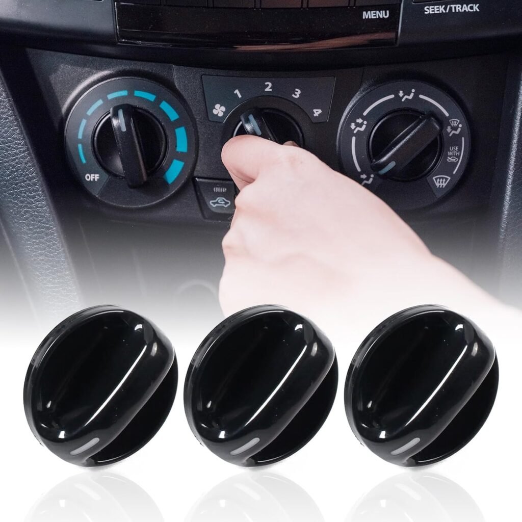 3PCS Car Air Conditioner Control Knobs, AC Heater Climate Control Knob, Replace #55905-0C010, Compatible with Toyota Tundra 2000-2006, Blower Fan Switch Car Accessories Interior