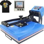 Industrial-Quality 15″ x 15″ Color LED Digital Sublimation Transfer Machine T-Shirt Heat Press Machine, 15″ x 15″, Blue