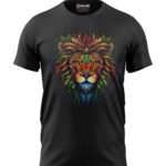 Print My Fashion Boys T-Shirt Regular Fit Round Neck Half Sleeve Combed Bio-Washed Cotton Lion Mandala Graphic Printed T-Shirts