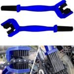 2PCS Motorcycle Chain Brush Cleaning kit Motorcycle Chain Washer Cleaner, Double-Ended Chain Gear Dirt Clean Brushes Tool for Mountain Bike Heavy Duty Motorcycle Accessories(Blue)