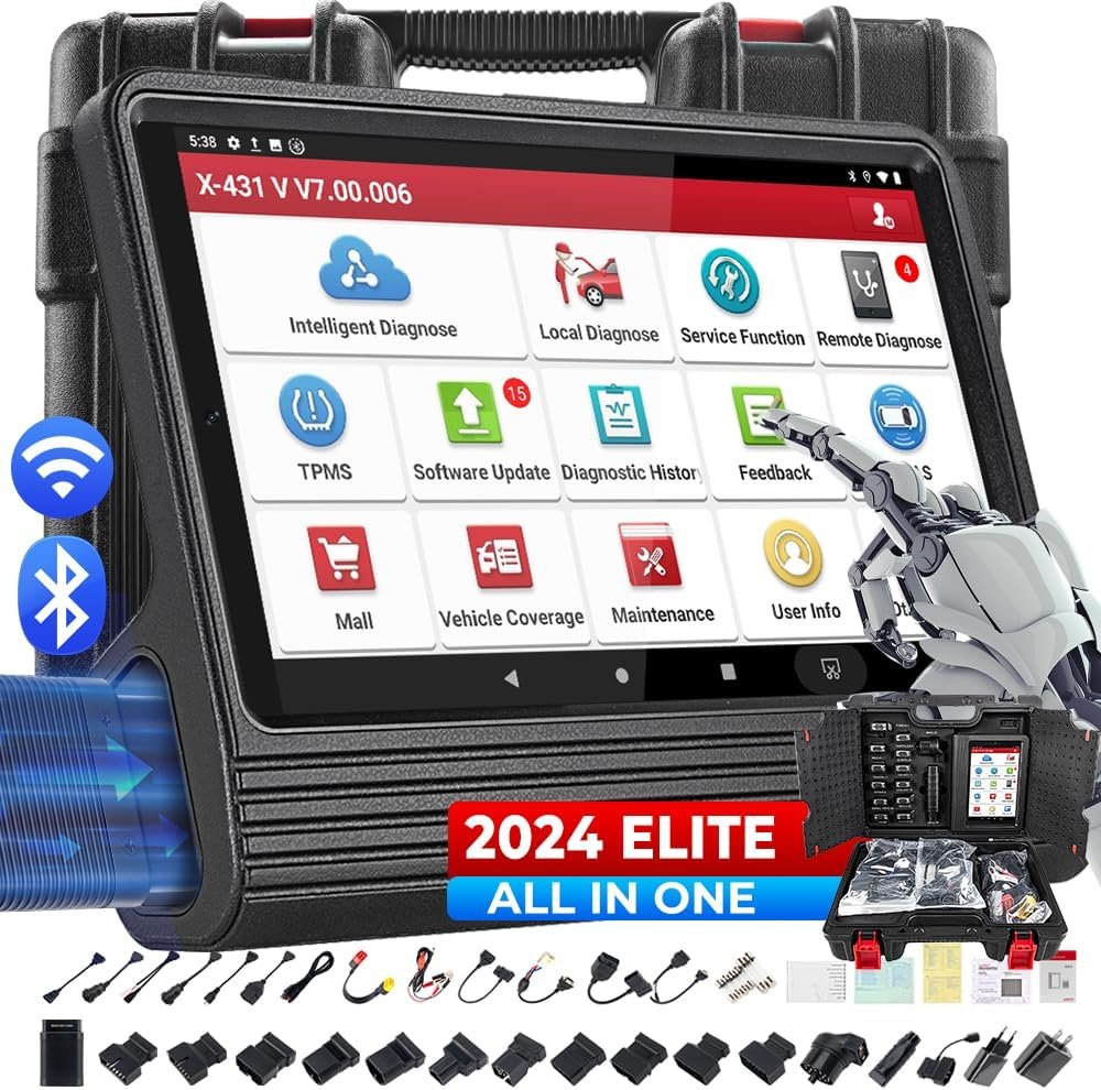 2024 Elite LAUNCH X431 V PRO 4.0 Bluetooth Bidirectional Scan Tool with All Connectors, Same as X431 Pro3S+, ECU Coding, 37+ Service, Full System Diagnostic, FCA AutoAuth, V.AG Guide, 2-Year Update