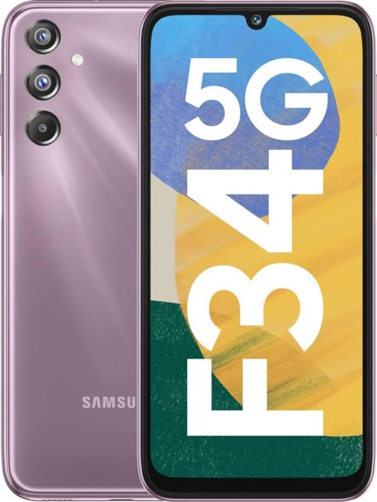 Samsung Galaxy F34 5G (Orchid Violet, 6 GB RAM, 128 GB Storage) | 50 MP No Shake Camera | Auto Night Mode | 120 Hz AMOLED Display | 4K Videos | 6000 mAh Large Battery | Dolby Atmos | Gorilla Glass 5