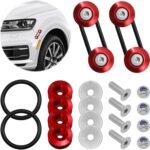 Car Bumper Fastener,Front Rear Taiss Bumper Quick Release Kit,Stainless Steel Fasteners Fasteners with Bolts,Nuts and Washers,Compatible with Car GM Bumper Quick Release Kit (red)