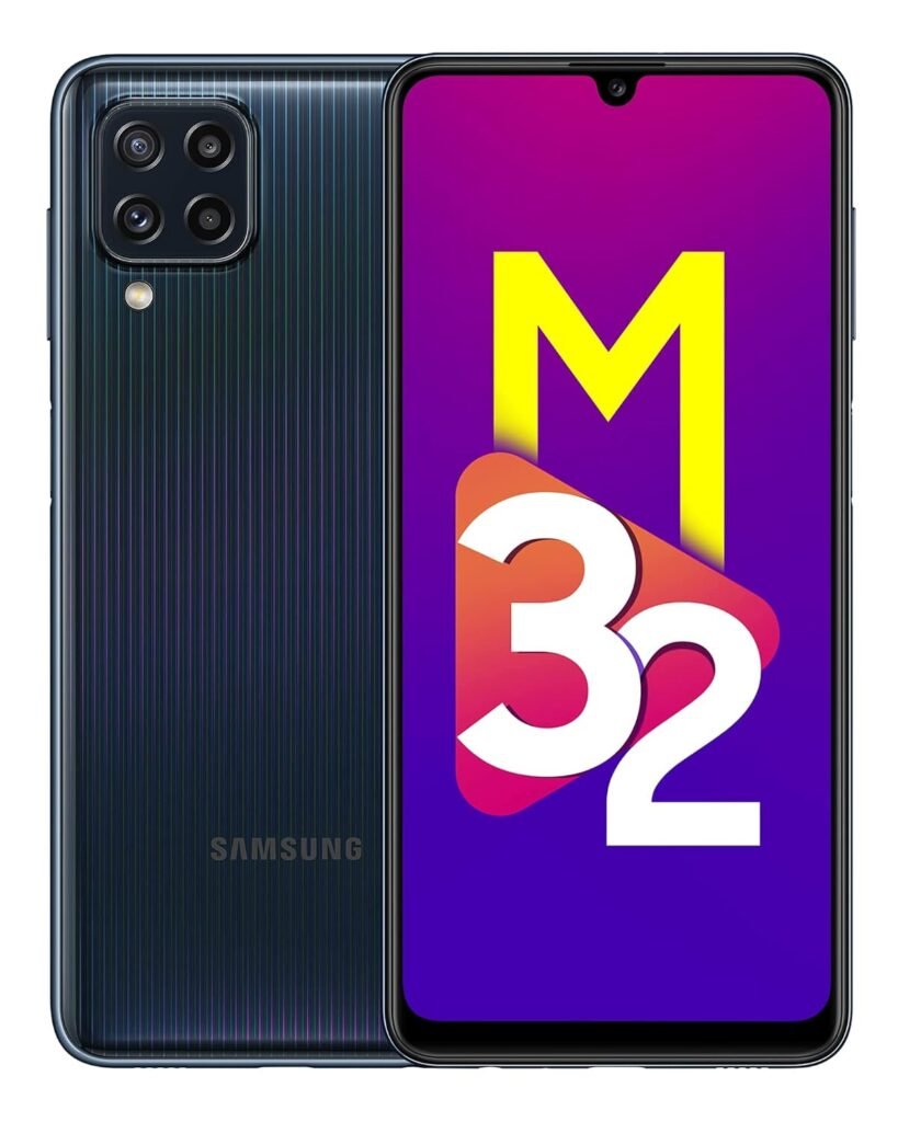 (Refurbished) Samsung Galaxy M32 – Black, 4GB RAM, 64GB Storage