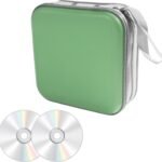 48 Capacity CD Case,DVD Case,Car Accessories CD Case Holder,DVD Holder,CD Holder for Car,Portable Car CD Holder,CD Wallet DVD Organizer,CD Case for Car,DVD Storage for Car Travel (Dark&Green)