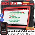 2024 LAUNCH X431 Elite PRO3S+ V5.0 Bi-Directional Scan Tool, Newest CANFD Bluetooth Connector, HD Diesel Truck, Topology Map, Online Coding, 41+ Services, AutoAuth FCA SGW, VAG Guided,2 Yr Free Update