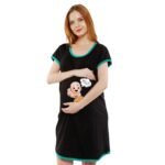 Sillyboom Amma Benne Dosa Parce Graphic Print Maternity Tunic Top for Pregnant Women,T Shirt Women’s Night Dress for Pre and Post Pregnancy