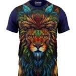 Print My Fashion Boys T-Shirt Regular Fit Round Neck Half Sleeve Majestic Lion All Over Print T-Shirts