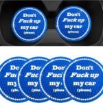 4 Pack Bling Car Cup Coaster, 2.75 Inch Crystal Cup Holder Insert Coaster, Silicone Anti-Slip Car Cup Holder Coaster for Women Girls, Universal Vehicle Interior Decor Accessories (Dark Blue)