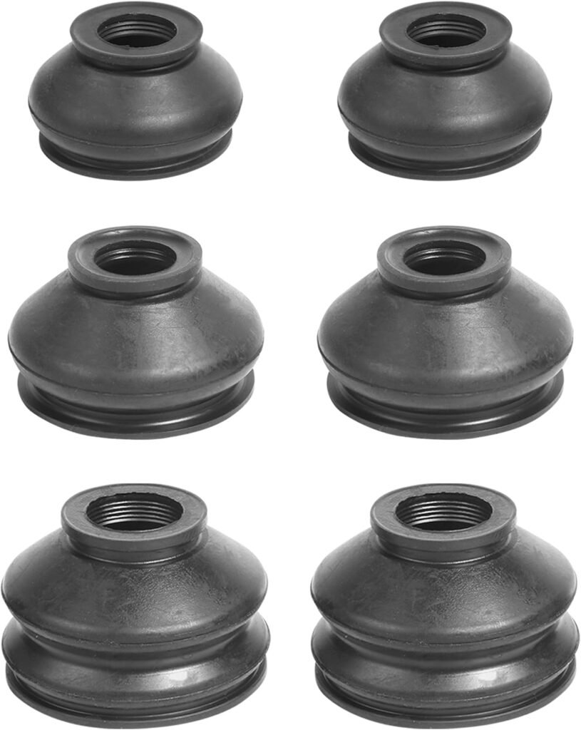 6PCS Ball Joint Boot,Car Accessories Rubber Joint,Dust Boots Cover,Turn To Rod Arm Ball Joint Head Dust Protection Rubber Cover,Ball Joint Rubber Dust Boot Covers,Suitable to Most Vehicles