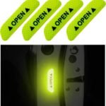 Ziciner 4 Pcs Car Door Open Reflective Stickers, Night Visibility Safety Warning Auto Anti-Collision Protective Strip, Universal Vehicle Decorative Decals Accessories for Most Cars (Green)