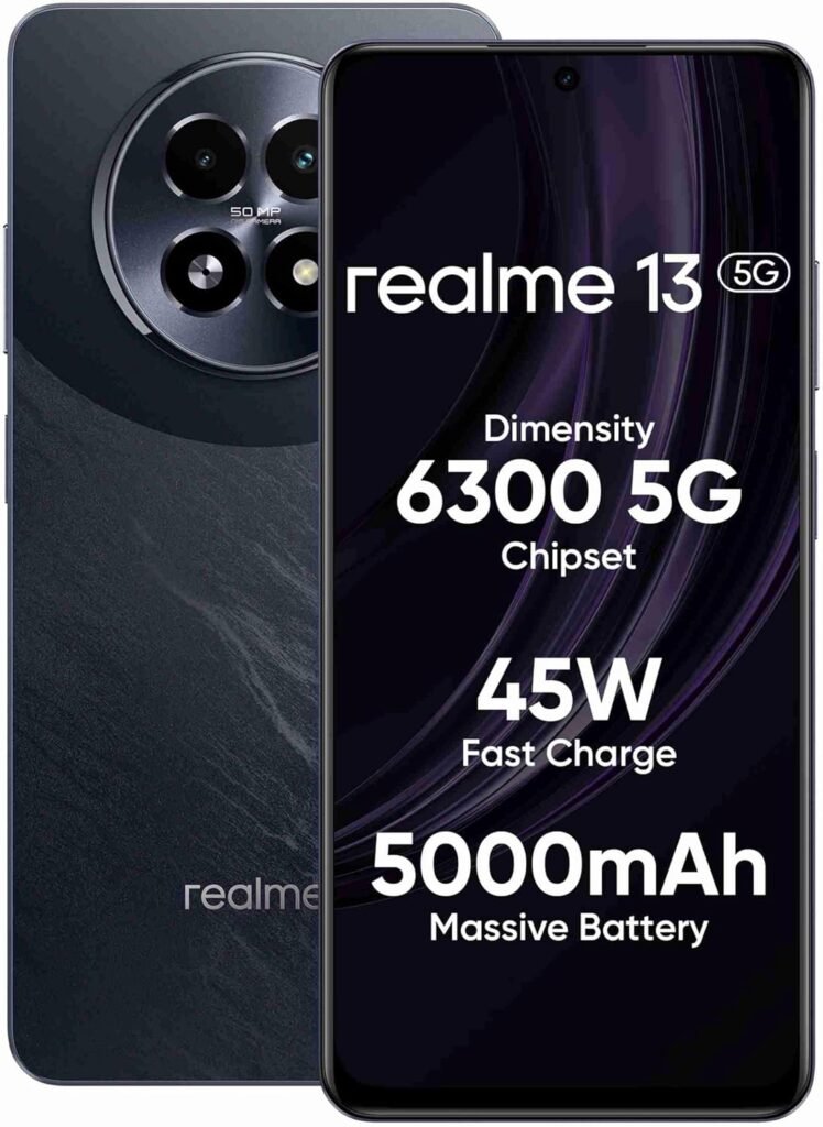 realme 13 5G (Dark Purple, 8GB RAM, 128GB Storage) | Expandable Upto 2TB | Up to 18GB Dynamic RAM | 50MP AI Dual Camera | 6.72″ AMOLED Display | 45W Ultra Charging DAK | Dimensity 6300 Processor