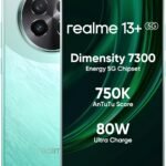 realme 13+ 5G (Speed Green, 8GB RAM, 128GB Storage) | Expandable Upto 2TB | Up to 18GB Dynamic RAM | 50MP AI Dual Camera | 6.67″ AMOLED Display | 80W Ultra Charging DAK | Dimensity 7300E Processor