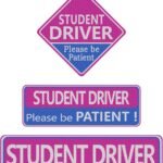 3PCS High Reflective Student Driver Magnet Stickers,New Driver Magnet for Car Decorations&Provide Safety Warning,Bumper Sticker of New Student Driver Car Magnet Sticker