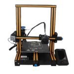 WOL 3D UPGRADED Creality Ender 3 V2 Model 2023 With Orange strip, Upgraded 3D Printer with Silent Motherboard, Power Supply, Tempered Carborundum Glass Plate and Resume Printing Function 220x220x250mm