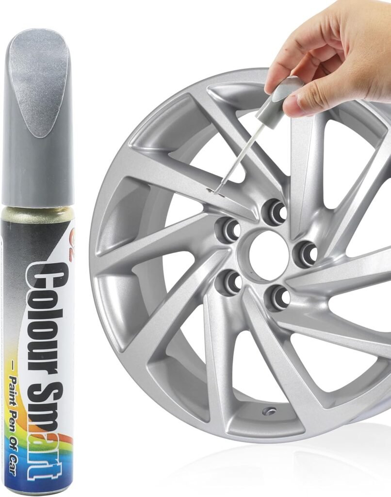 Touch Up Paint for Cars,Rim Paint,Car Accessories Wheel Paint,Auto Touch Up Paint,Car Scratch Remover Pen,Rim Scratch Repair,Car Paint Automotive Paint, Rim Paint for Car Wheel Repair (Silver)