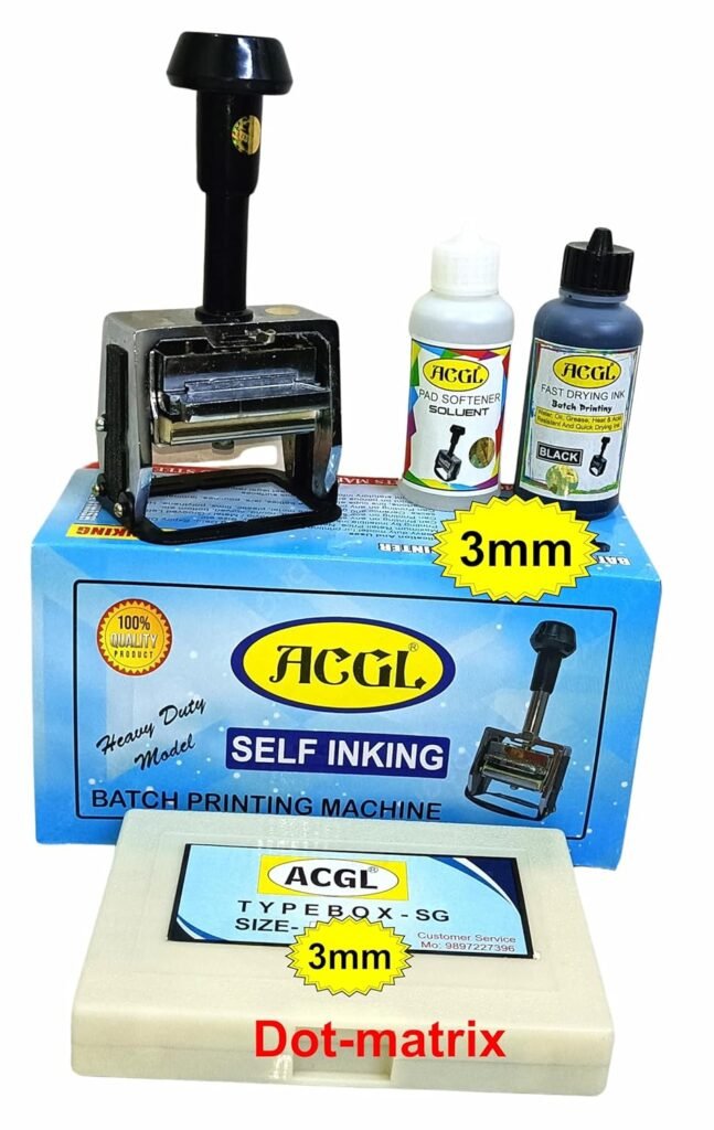 ACGL (3mm-Dot Matrix) Batch Printing Machine (Batch NO., Packing Date, Expiry Date, MUXIMUM Retail Price, NET Weight, Quantity, Size, ETC.) M-A1 (Dot Matrix -3MM)