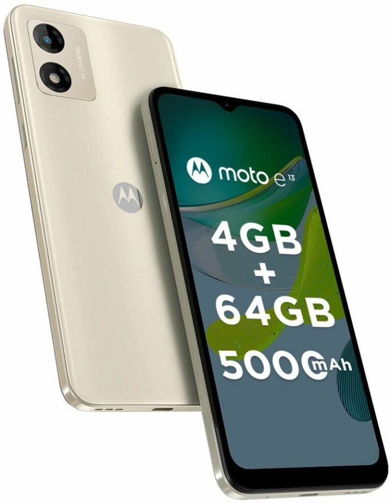 MOTOROLA e13 (Creamy White, 4GB RAM 64GB Storage)