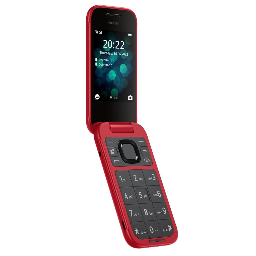 (Refurbished) Nokia 2660 Flip 4G Volte keypad Phone with Dual SIM, Dual Screen, inbuilt MP3 Player & Wireless FM Radio | Red