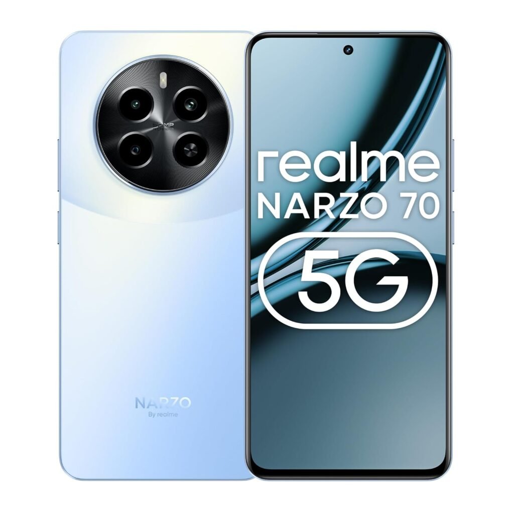 realme NARZO 70 5G (Ice Blue,8GB RAM, 128GB Storage | Dimensity 7050 5G Chipset | 120Hz AMOLED Display | 50MP Primary Camera | 45W Charger in The Box