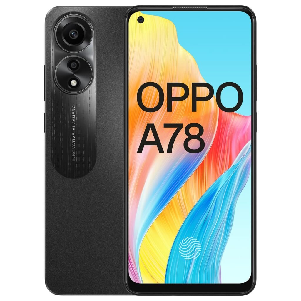 (Refurbished) Oppo A78 (Mist Black, 8GB RAM, 128GB Storage) | 6.4″ FHD+ AMOLED 90Hz Punch Hole Display | 5000 mAh Battery and 67W SUPERVOOC with No Cost EMI/Additional Exchange Offers