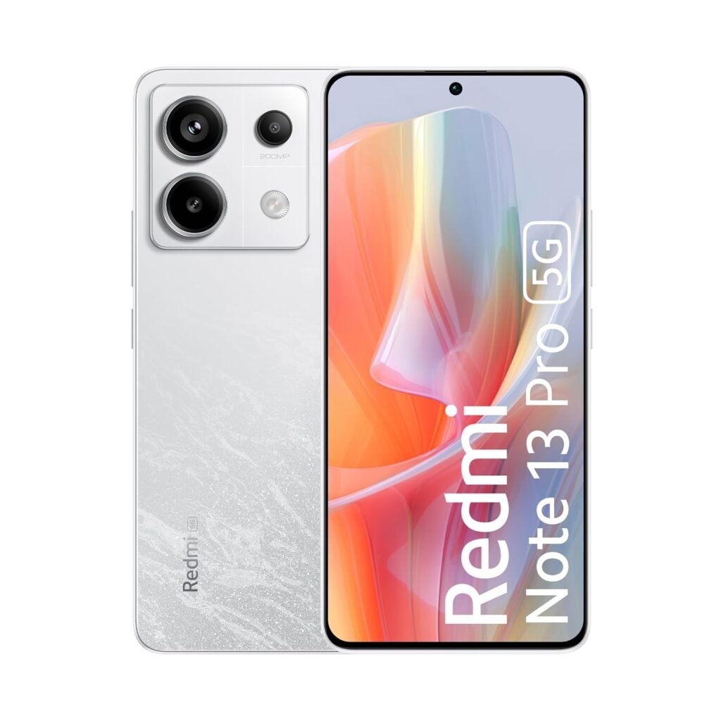 Redmi Note 13 Pro (Arctic White, 8GB RAM, 256GB Storage) | 1.5K AMOLED | 200MP Hi-Res Camera | Flagship 4nm SD 7s Gen 2 | 67W TurboCharge